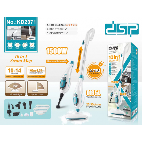 Pastrues me Avull DSP KD2071 | 10in1 Steam Mop