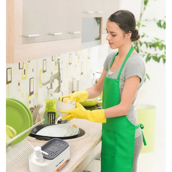 Dispenser per Detergjent te Lengshem dhe Mbajtese Sfungjeri 