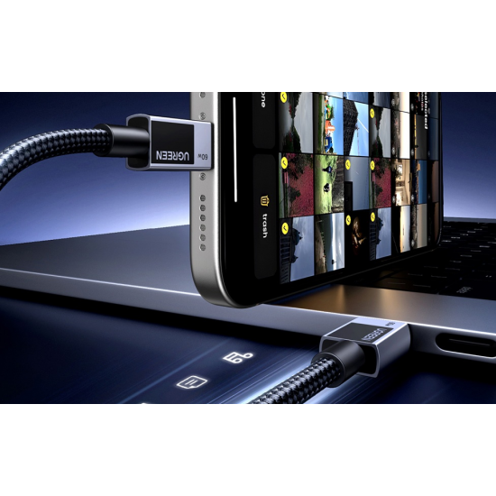 Fishe Karikimi Ugreen USB-C ne USB-C Fast Charger 60W 1M