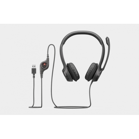 Kufje Logitech H390 me Bllokim Mikrofoni | USB Headset per PC dhe Laptop