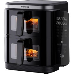Friteze me Ajer me dy Ndarje | Porodo Double Stack Air Fryer 11L 2800W