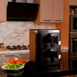 Friteze me Ajer me dy Ndarje | Porodo Double Stack Air Fryer 11L 2800W