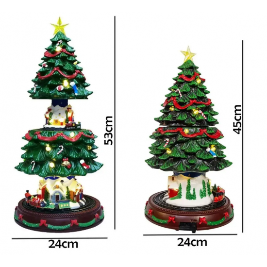 Peme per Krishtlindje me Hapje dhe Muzike 