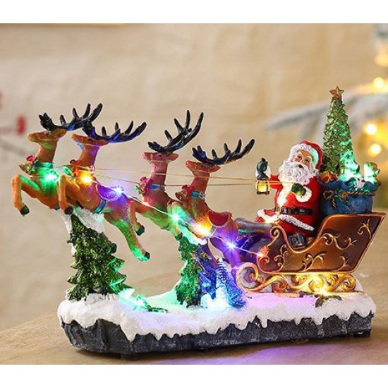 Babagjysh ne Slite me Drer | Santa Reindeer Sleigh