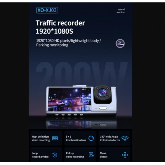 Kamera per Makine XO-XJ03 | HD Car Dash Camera