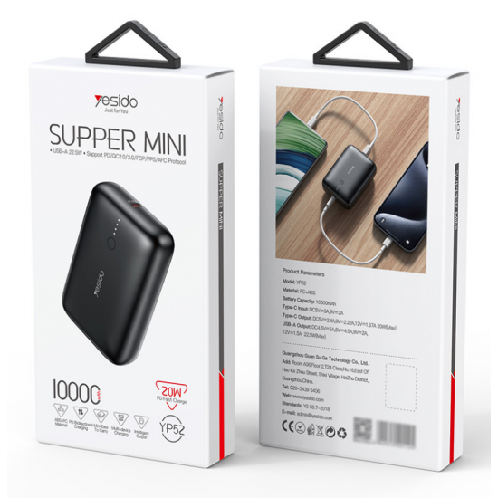 Bateri e Jashtme Yesido | Super Mini Power Bank 10000 mAh
