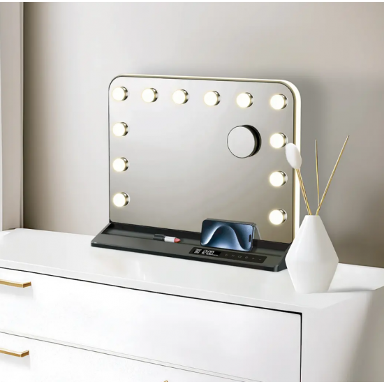 Pasqyre  me Ndricim Profesional | Green Lion Vanity Mirror 16x20inch 
