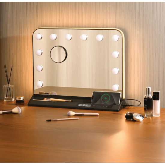 Pasqyre  me Ndricim Profesional | Green Lion Vanity Mirror 16x20inch 