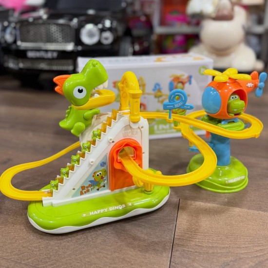 Loje me Dinosaur ne Shkalle dhe Muzike  | Happy Dinos 