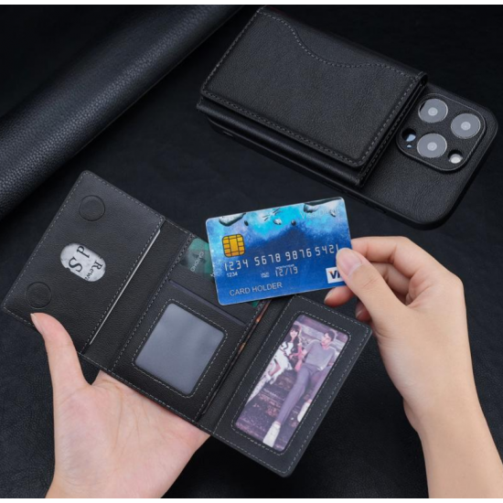 Portofol Lekure MagSafe me Hapje per Telefon | MagSafe Card Holder Wallet