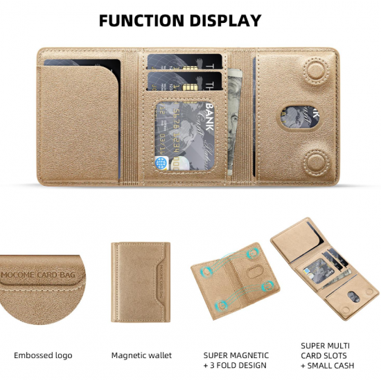 Portofol Lekure MagSafe me Hapje per Telefon | MagSafe Card Holder Wallet