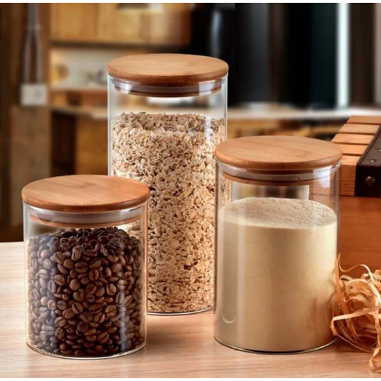 Kontenitore Ushqimi me Kapak Druri | Set 3 Cope