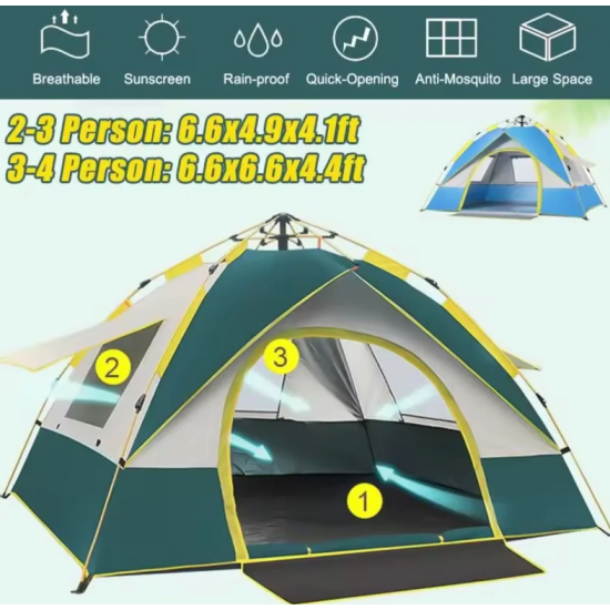 Cader Kampingu per 3 Persona 200 x 150 x 100 cm 