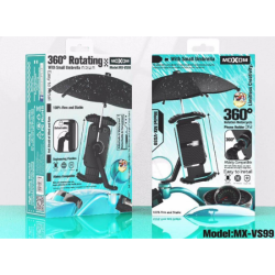 Mbajtese Telefoni per Biciklete/Motorr| Moxom VS99 Phone Holder With Small Umbrella