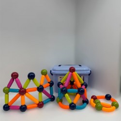 Formuese Magnetike per Femije me 166 Pjese | Magnetic Sticks