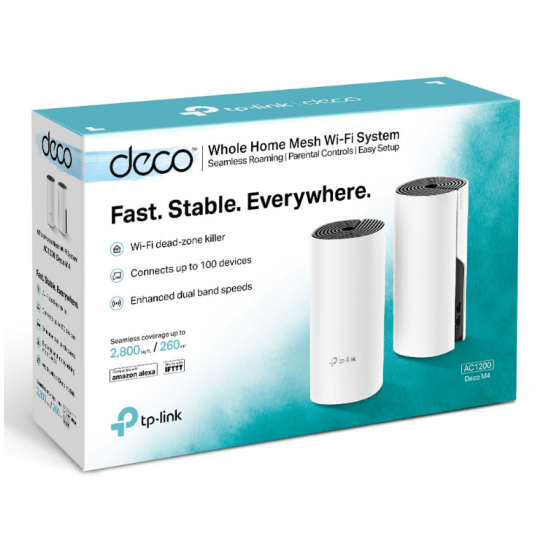 TP-Link Deco M4 AC1200 Mesh Wi-Fi System (2 Pack) – Sistemi Wi-Fi per Gjithe Shtepine