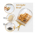 Kontenitore Qelqi me Kapak Bamboo | Set 2 Cope