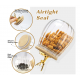 Kontenitore Qelqi me Kapak Bamboo | Set 2 Cope