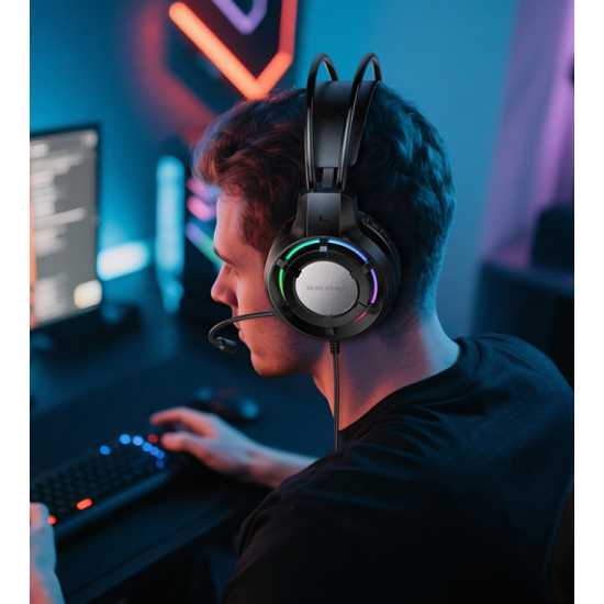 Kufje Gaming  Borofone me Mikrofon | BO112 Wave Gaming Headset