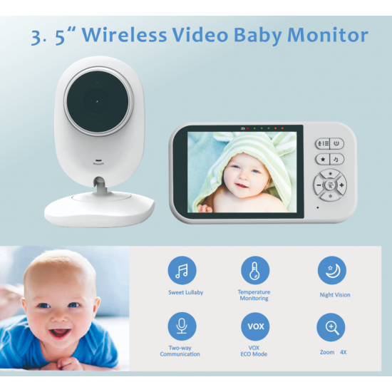 Monitorues per Bebe me Ekran 3.5'' | Video Baby Monitor 