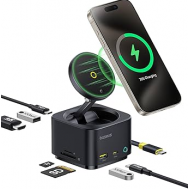 Baseus MagPro II 7-in-1 Hub me Karikim Magnetik 15W 