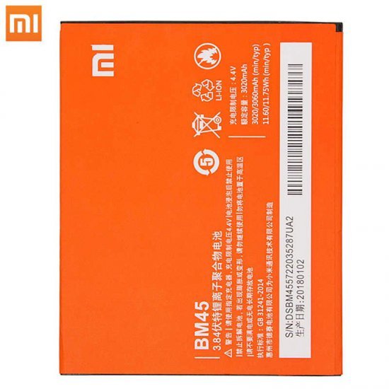 Bateri Xiaomi Redmi Note 2 - BM45