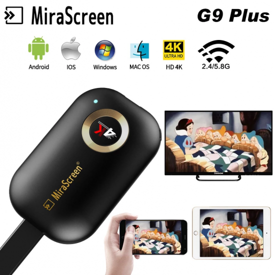 Mirascreen G9 Plus 2.4G/5.8G 4K | Wireless HDMI 