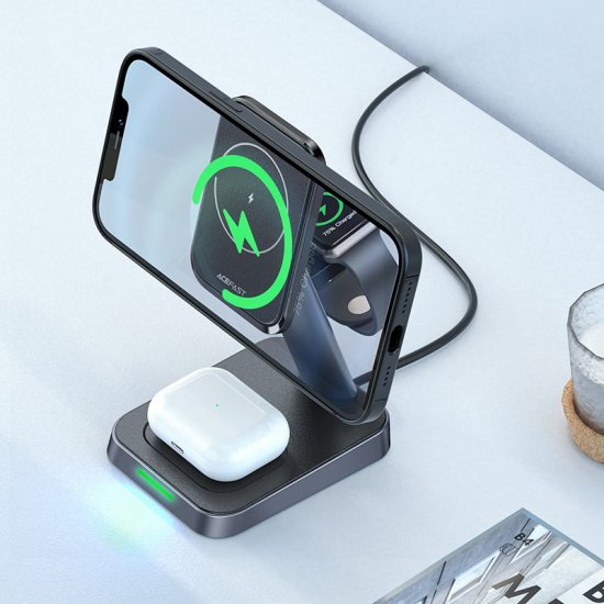 Karikues Wireless Acefast 3 in 1 | Wireless Fast Charger 15W