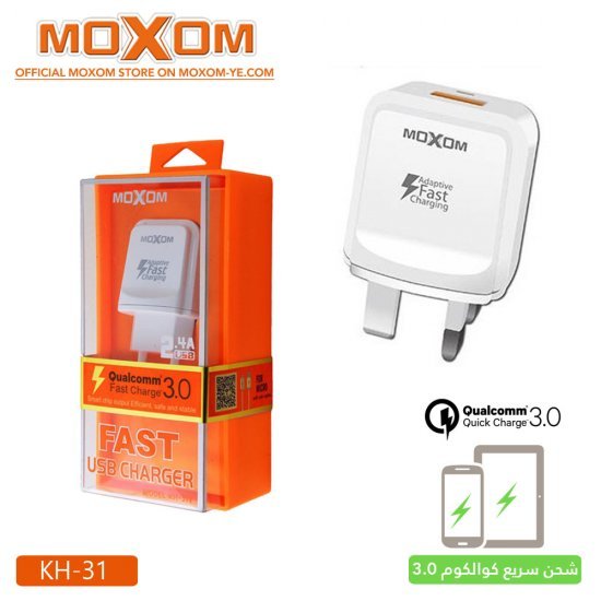 Karikues MOXOM Fast Charger KH-31Y|(Koke+ Fishe Karikimi Type-C)