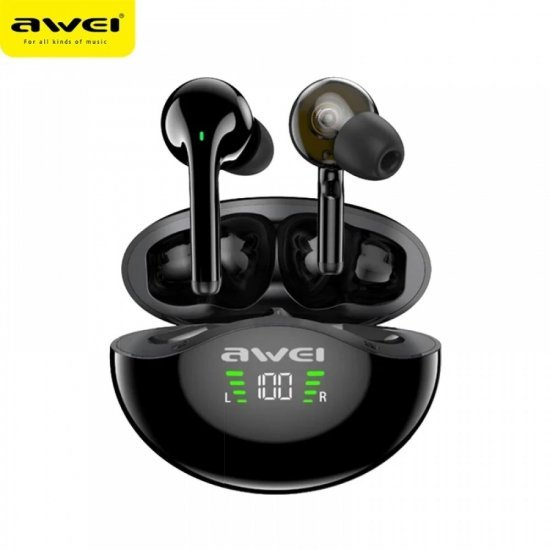 Kufje me Bluetooth AWEI T12P | TWS Dual Dynamic Driver Earbuds