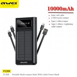 Bateri e Jashtme Power Bank me Panel Diellor AWEI P129K