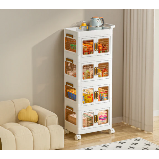 Raft Organizues me 4 Kate dhe Rrota Levizese 50x31x115CM