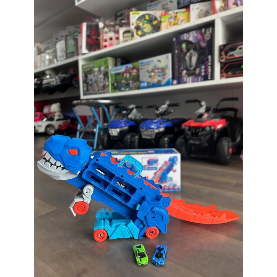 Kamion ne Forme Dinosauri Me piste Makinash | Dinosaur Transporter 