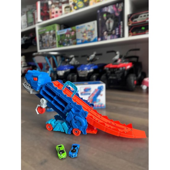 Kamion ne Forme Dinosauri Me piste Makinash | Dinosaur Transporter 