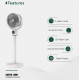 Ventilator me 3 Helika Green Lion | Quad Flex Fan Rechargeable