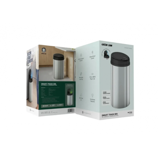 Kosh Mbeturinash Inteligjent | Green Lion Smart Trash Bin 15L     