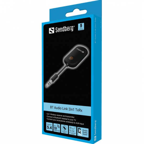 Adaptor Audio me Bluetooth Sandberg | Audio Link Transmitter 2in1