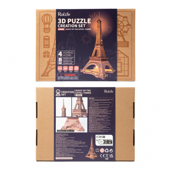 Puzzle 3D Kulla Eiffel prej Druri TGL01