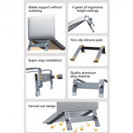 Mbajtese Alumini per Laptop Baseus Ultrastable