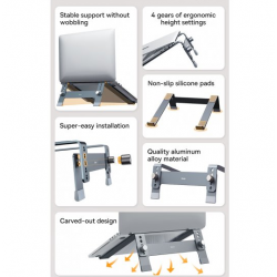 Mbajtese Alumini per Laptop Baseus Ultrastable