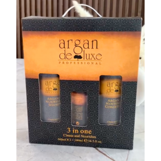 Set per Perkujdesjen e Flokeve | Argan Deluxe Proffesional 3in1