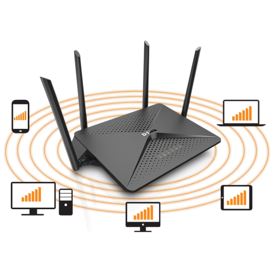 Router Wireless D-Link Gigabit me 4 Antena 2.6 Gbps | Pajisje Rrjeti Mu-MIMO