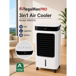Ftohes Ajri Portativ MegaMax PRO 3in1 Ftohje, Ventilim dhe Lageshtim Ajri | Air Cooler MM1210  