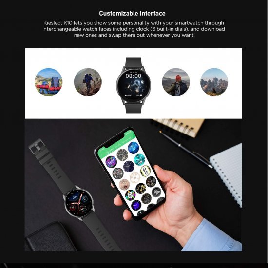 Smartwatch me Bluetooth Kieslect K10