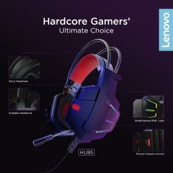 Kufje Gaming me Mikrofon per Kompjuter  | Lenovo Gaming Headphone HU85