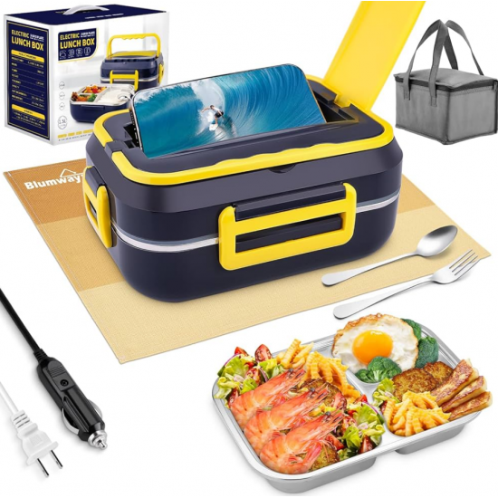 Kuti Ushqimi Elektrike me 3 Ndarje | Electric Lunch Box