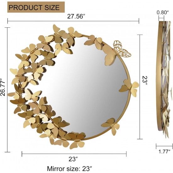 Pasqyre Dekorative me Dizenjo Fluturash 