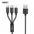 Fishe Karikimi Remax  RC-131th Gition Series 3 ne 1 Micro USB + Type-C + Lightning