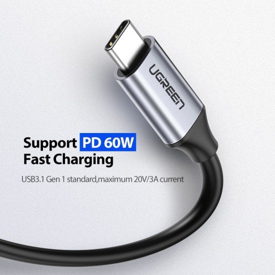 Fishe Karikimi Ugreen Power Delivery(PD) 60 W USB-C ne USB-C 3.1 Fast Charger 5Gbps