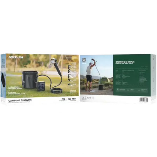 Dush Portabel per Kamping Green Lion | 20L Camping Shower